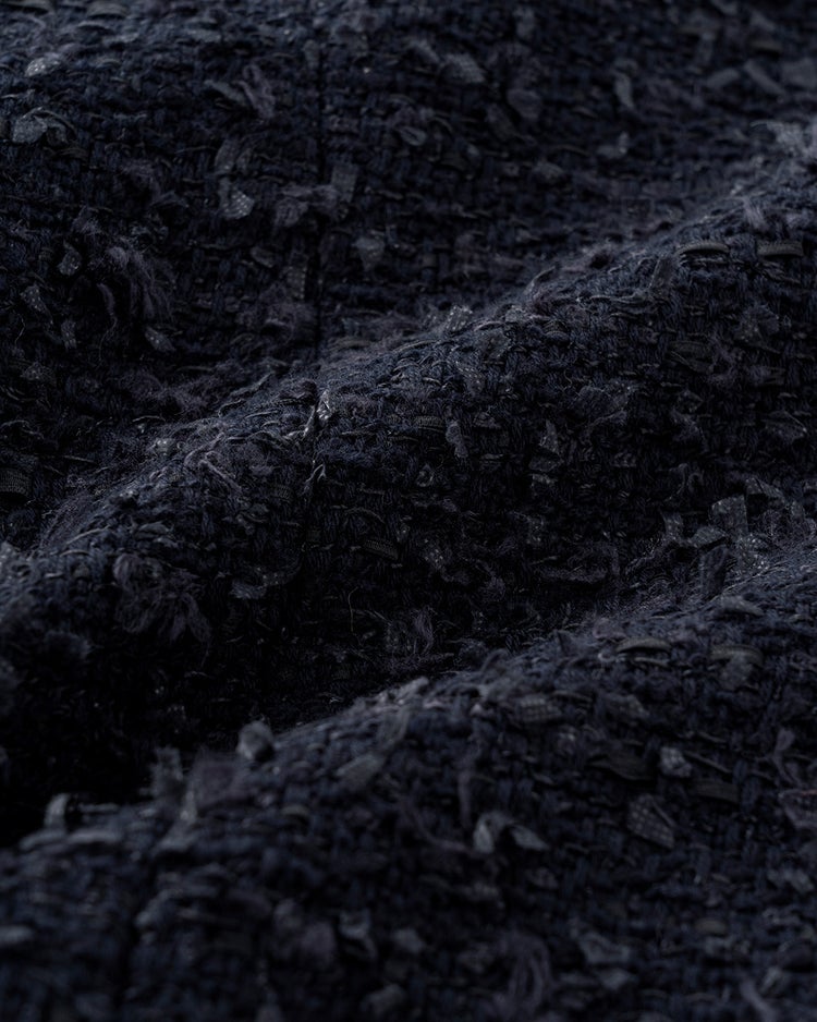 スラブ綿ツイード・ノーカラージャケット 詳細画像 ネイビー 7