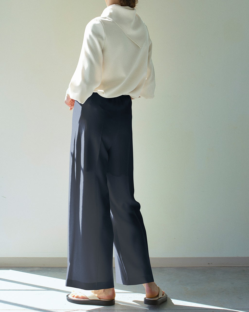とろみドレープワイドパンツ◇パンツ ボトム ワイドパンツ 夏物