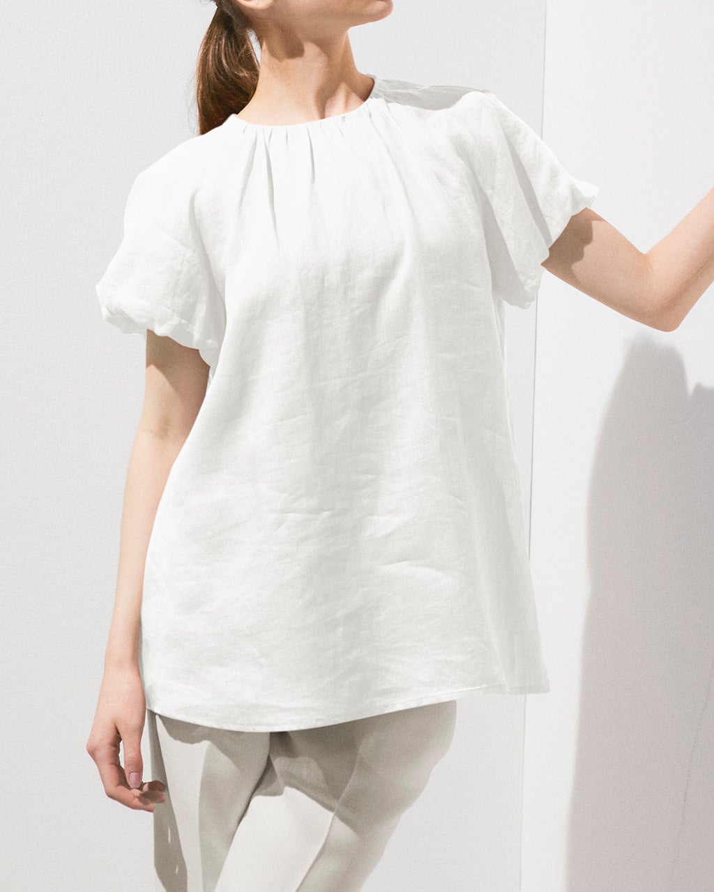 ロイヤルラミー・タックブラウス/40代50代からのレディース