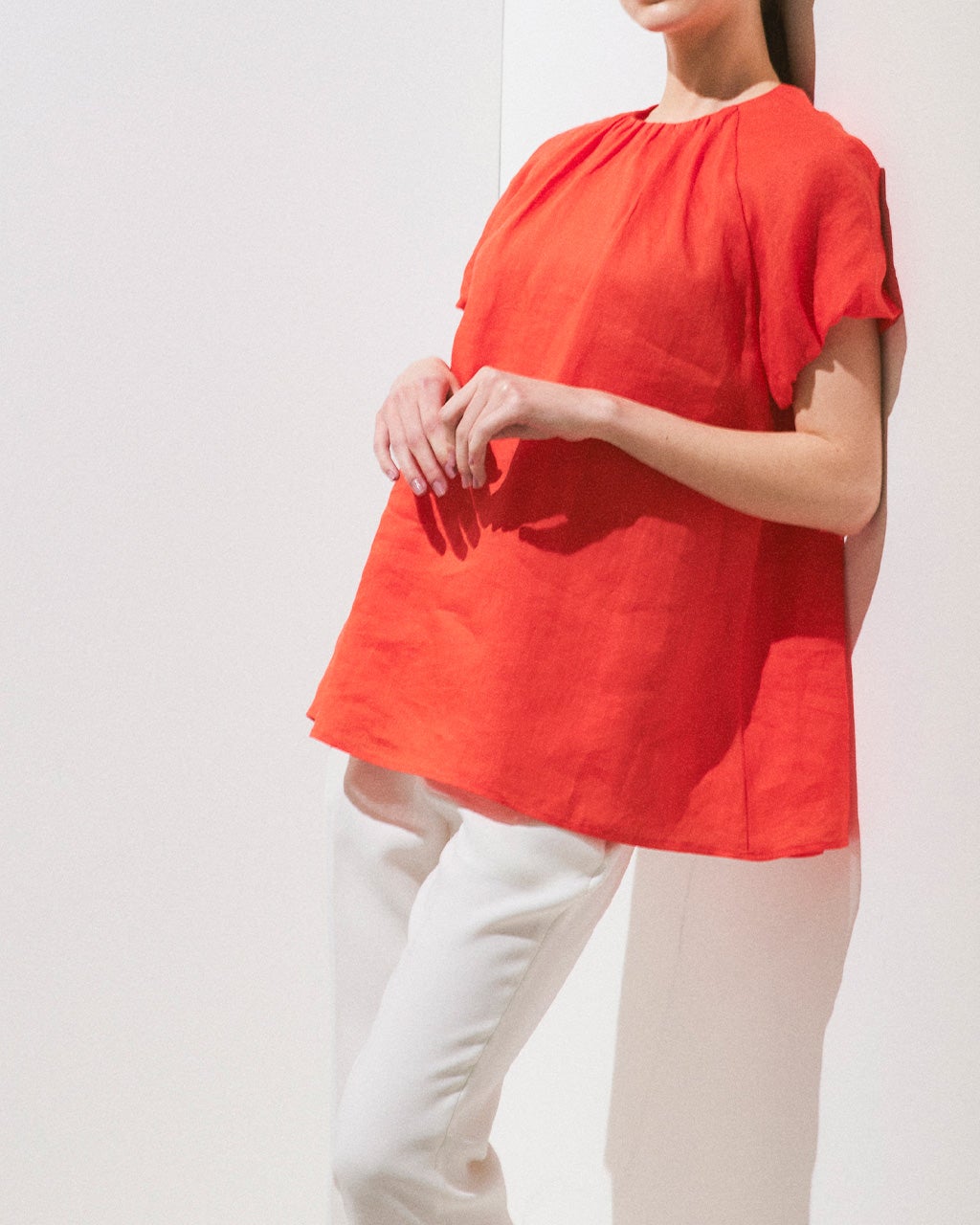 「human woman」 半袖ブラウス MEDIUM オレンジ レディース HU4140EW026379_1_l.jpg