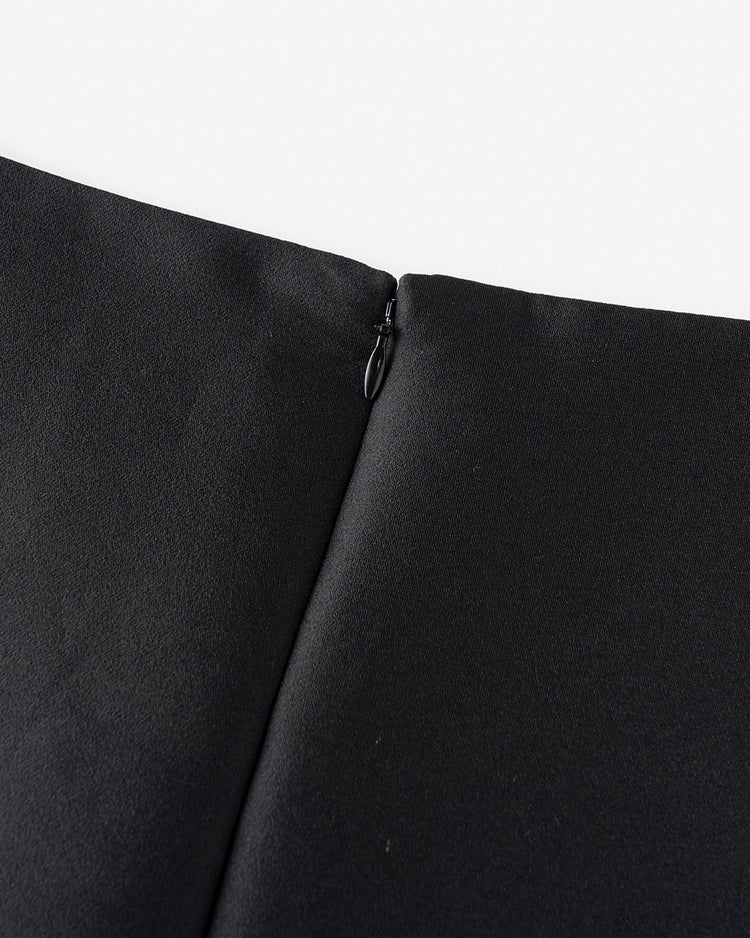 オクタダブルクロス・立体Aラインスカート 詳細画像 ブラック 8