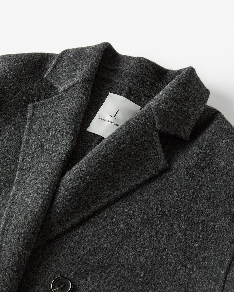 尾州ダブルフェイス・チェスターコート 詳細画像 ダークグレー 2