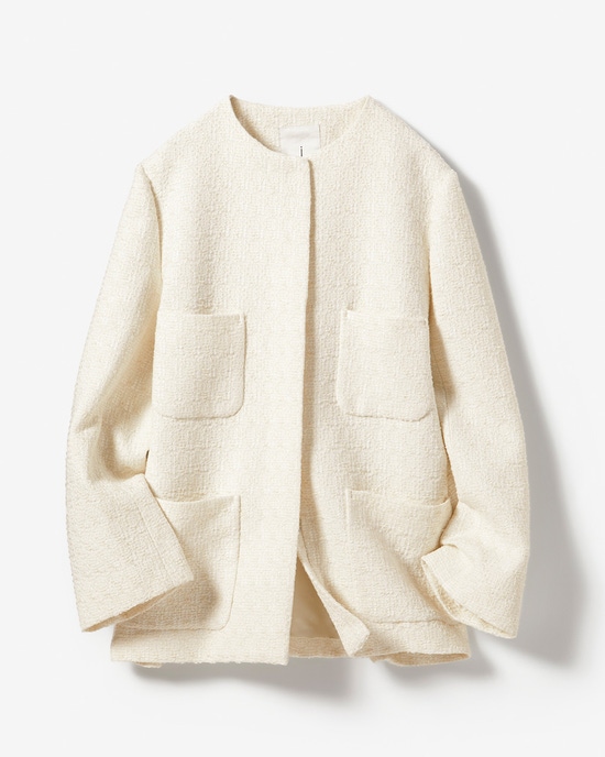 尾州ファンシーツイード・ロングジャケット