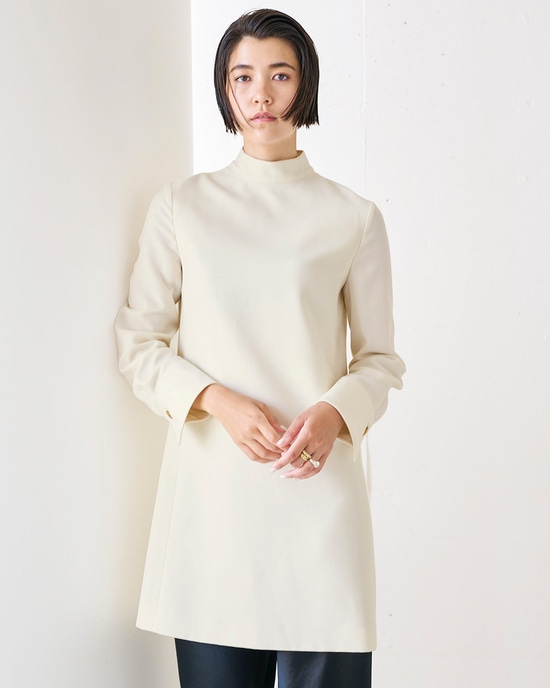 ヴァージンウールストレッチ・チュニックワンピース