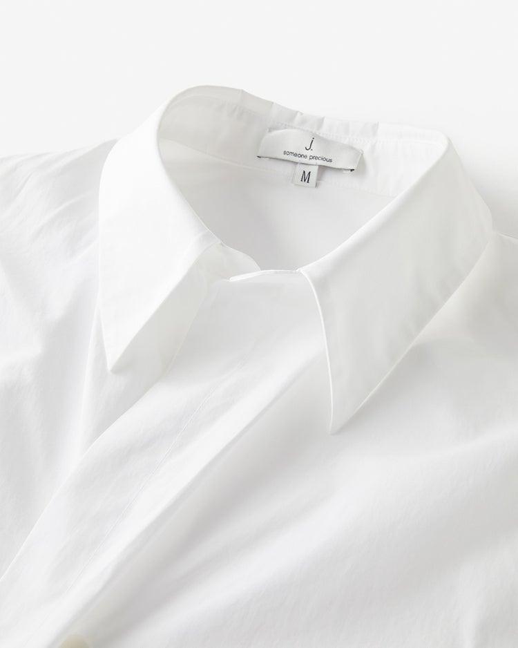 細番手コットン・アシンメトリーシャツ 詳細画像 ホワイト 3