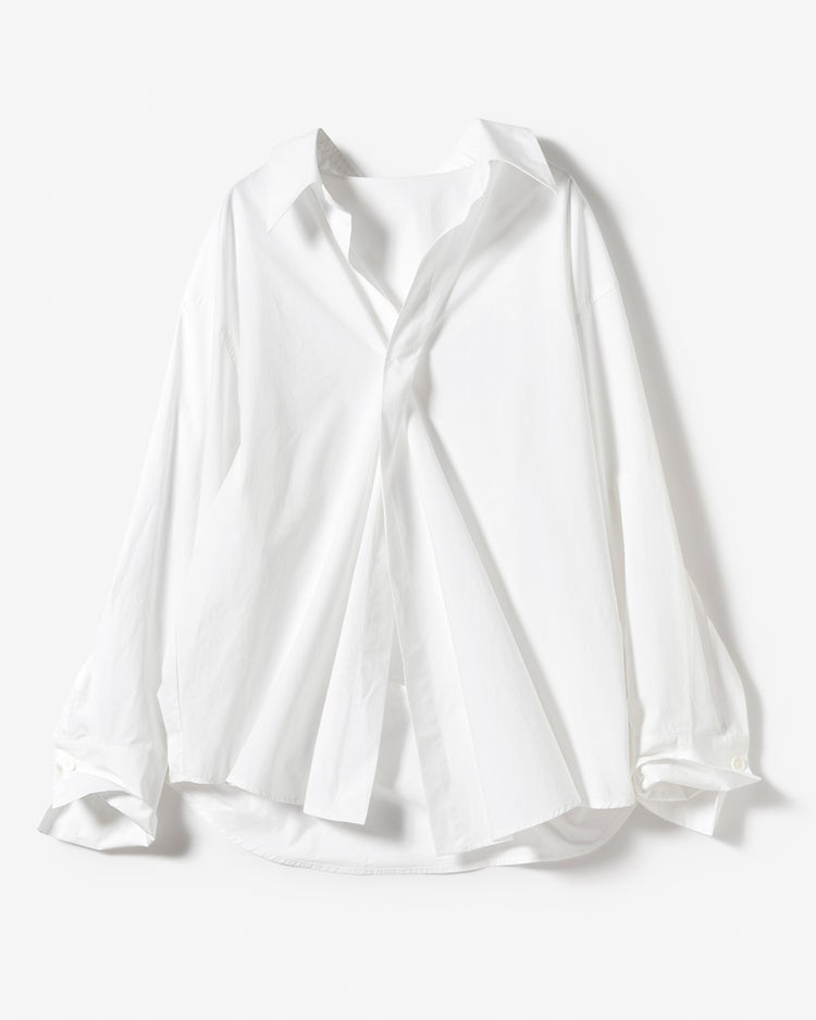 細番手コットン・アシンメトリーシャツ 詳細画像 ホワイト 7