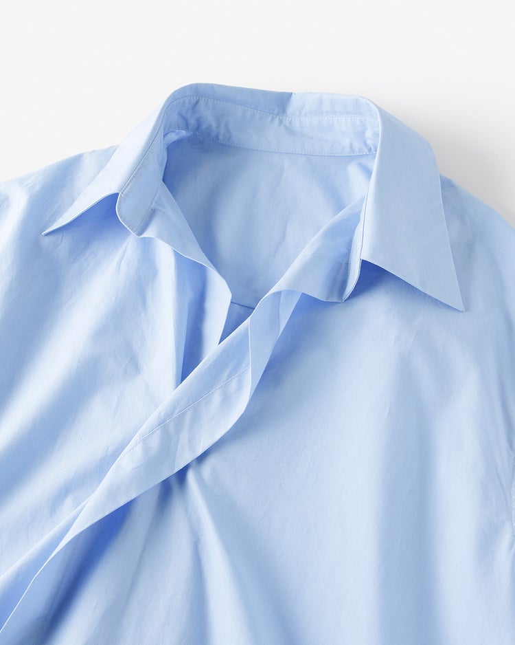 細番手コットン・アシンメトリーシャツ 詳細画像 サックス 3