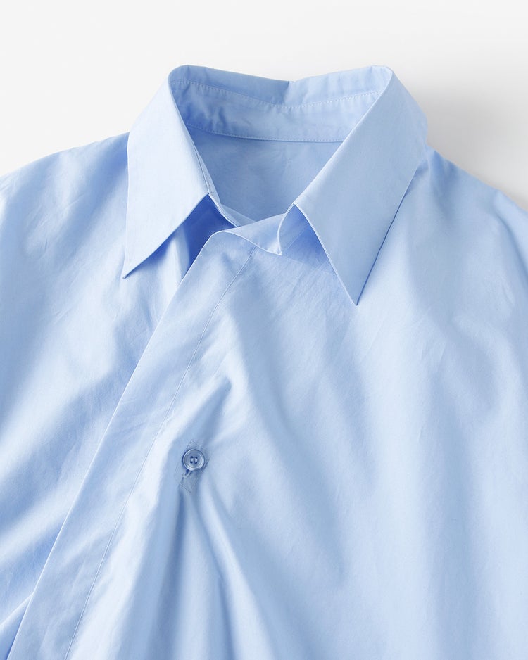 細番手コットン・アシンメトリーシャツ 詳細画像 サックス 4