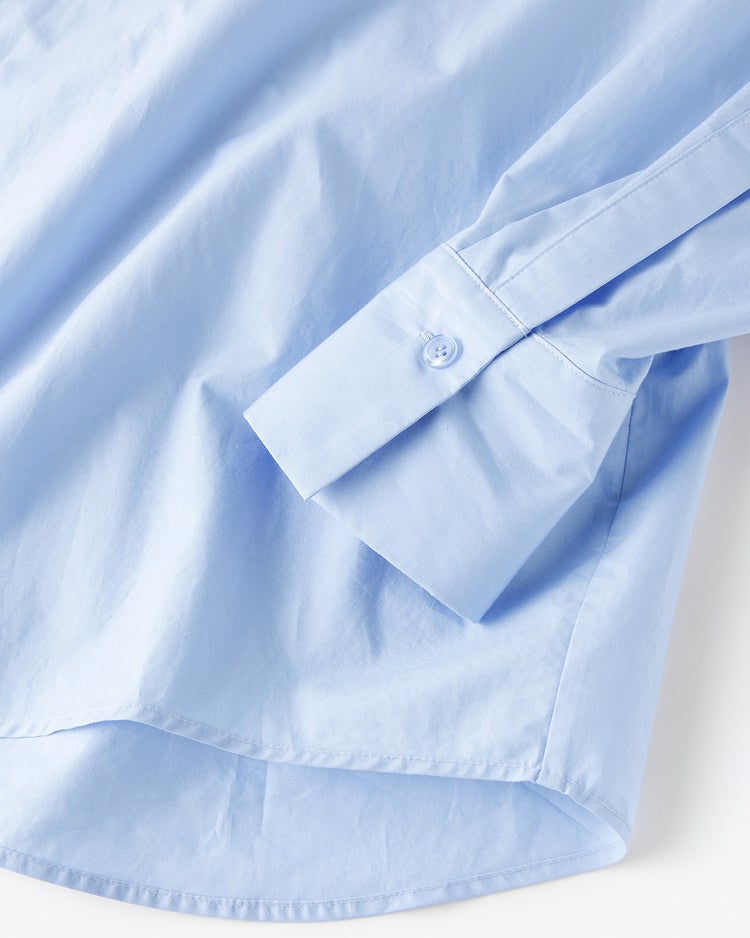 細番手コットン・アシンメトリーシャツ 詳細画像 サックス 6