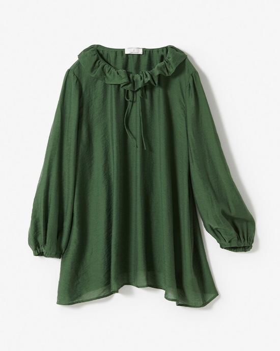 シアーシルク・ギャザーブラウス