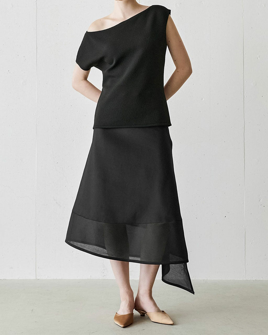 オクタダブルクロス・アシンメトリースカート/DoCLASSE