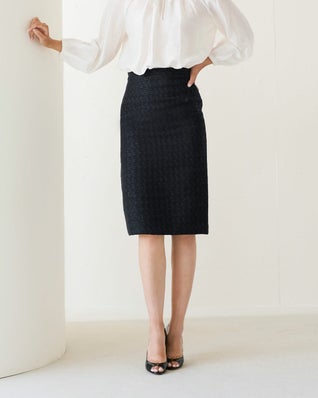 尾州ファンシーツイード・ナロースカート