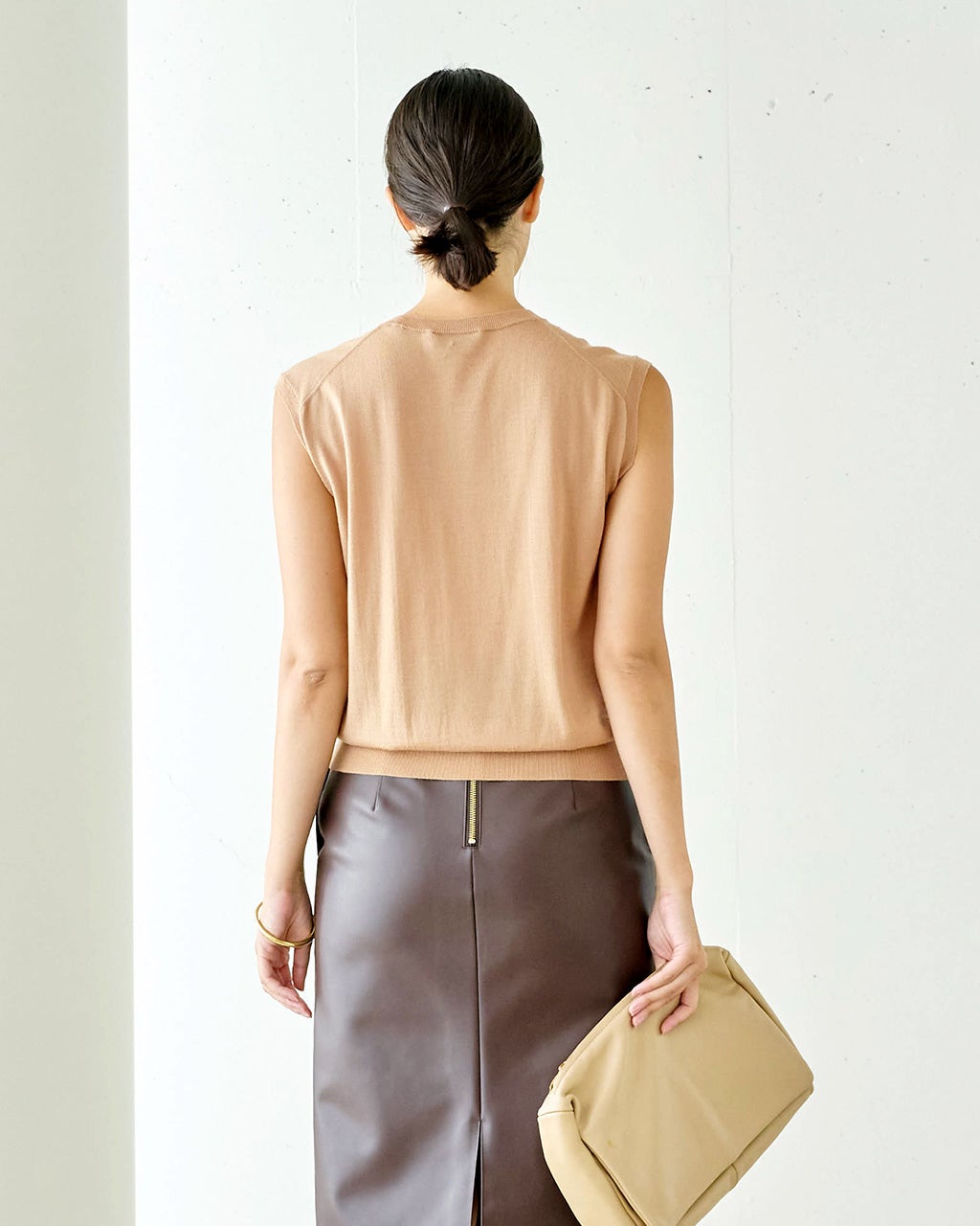 スーパーファインメリノ・ノースリーブトップス/40代50代からの