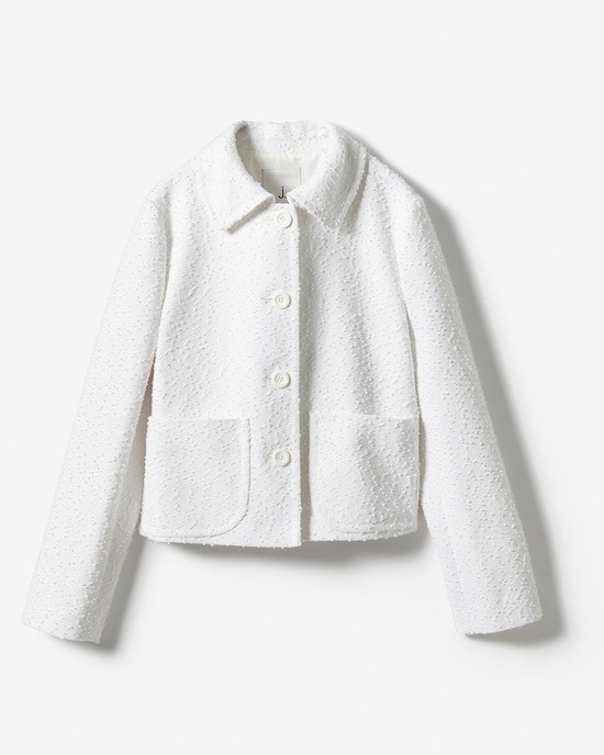 ボンボンツイード・衿つきジャケット