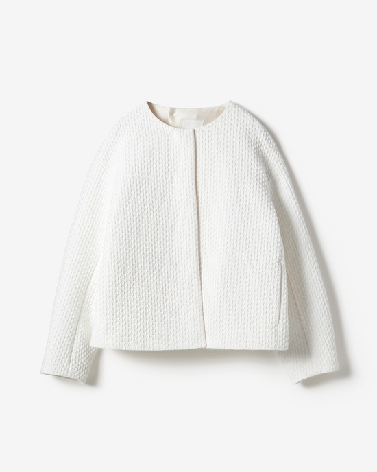 ストレッチジャカード・ノーカラージャケット