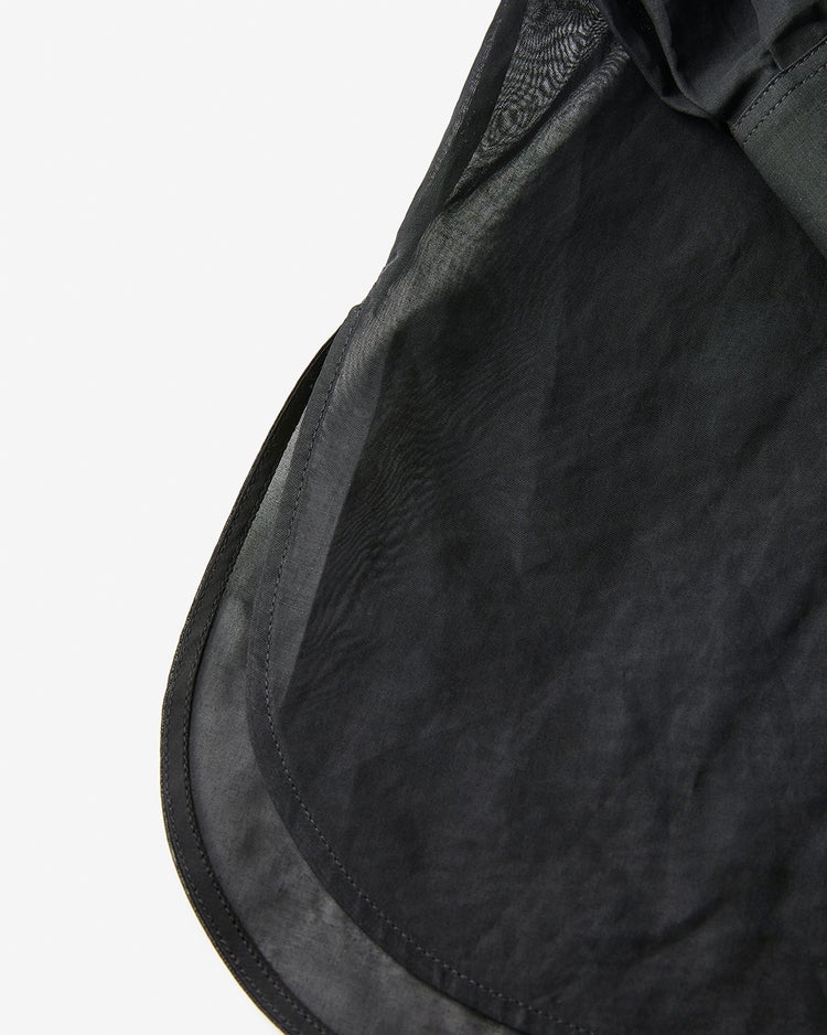 コットンオーガンジー・スタンドカラーブラウス 詳細画像 ブラック 7