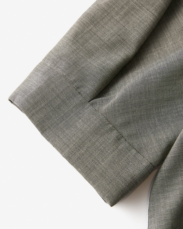 シアーウール・パフスリーブブラウス 詳細画像 ライトグレー 5