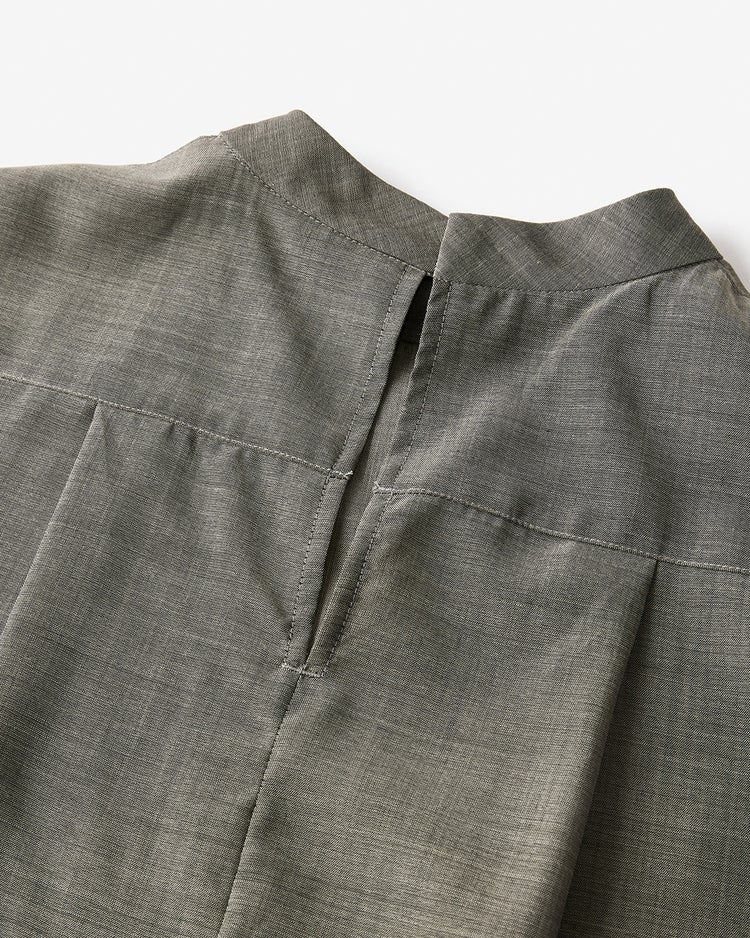 シアーウール・パフスリーブブラウス 詳細画像 ライトグレー 6