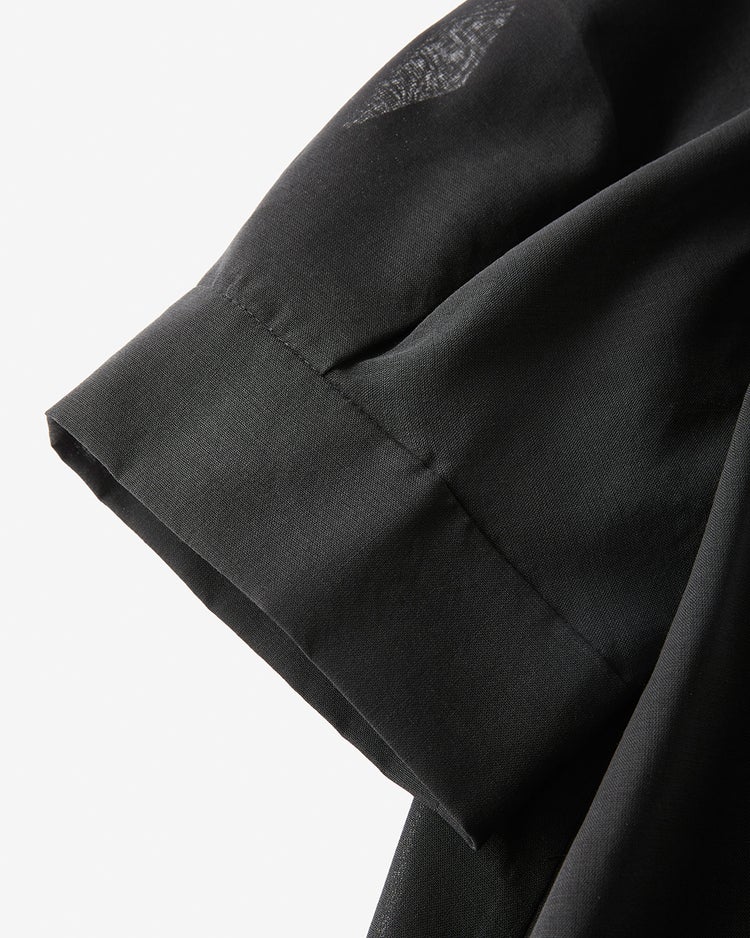 シアーウール・パフスリーブブラウス 詳細画像 ブラック 6