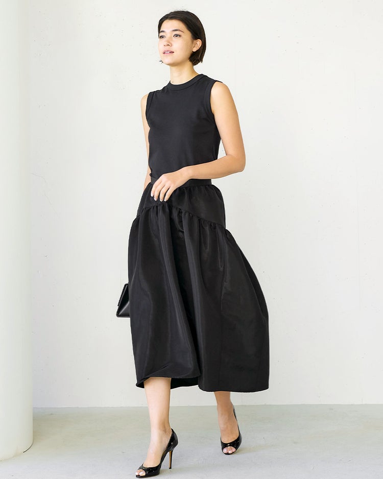 トリアセグログラン・フレアスカート 詳細画像 ブラック 1