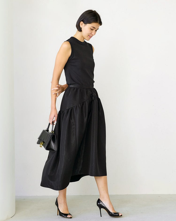 トリアセグログラン・フレアスカート 詳細画像 ブラック 2