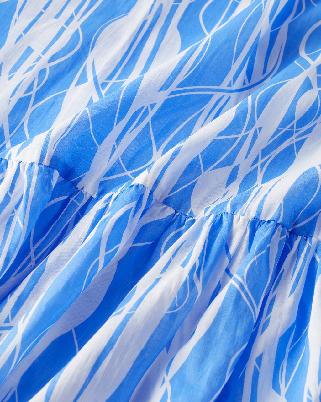 コットンローン・プリントティアードスカート/40代50代からの