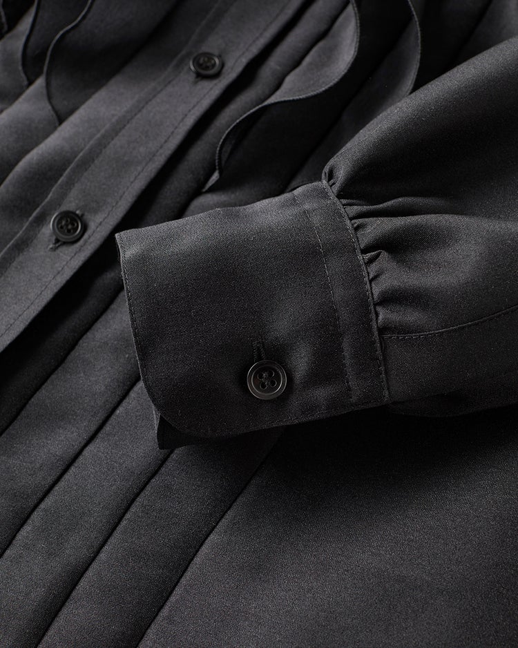 オーガンジー・フリルブラウス 詳細画像 ブラック 5