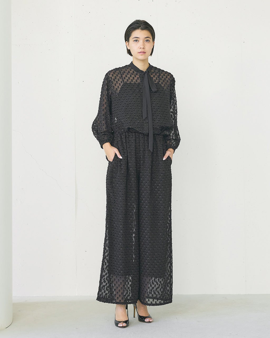 シアージャカード・パンツ/40代50代からのレディース