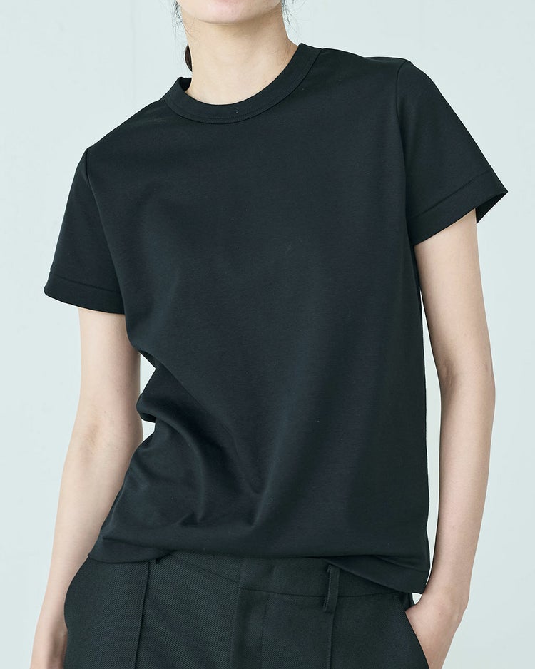プレミアムコットン・ベーシックTシャツ 詳細画像 ブラック 1