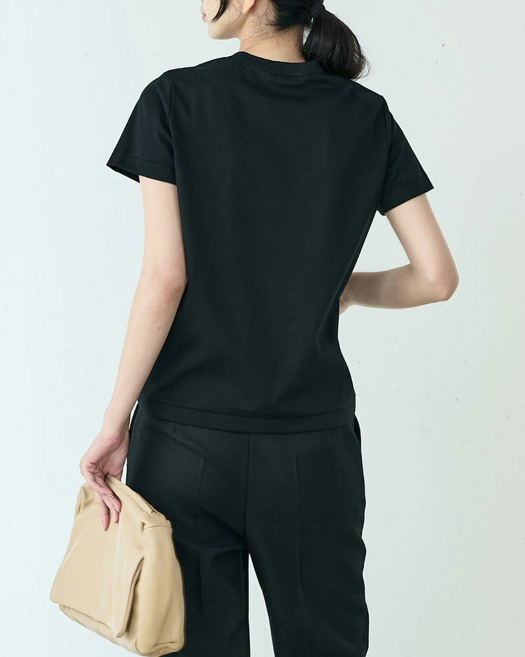 プレミアムコットン・ベーシックTシャツ 詳細画像 ブラック 2