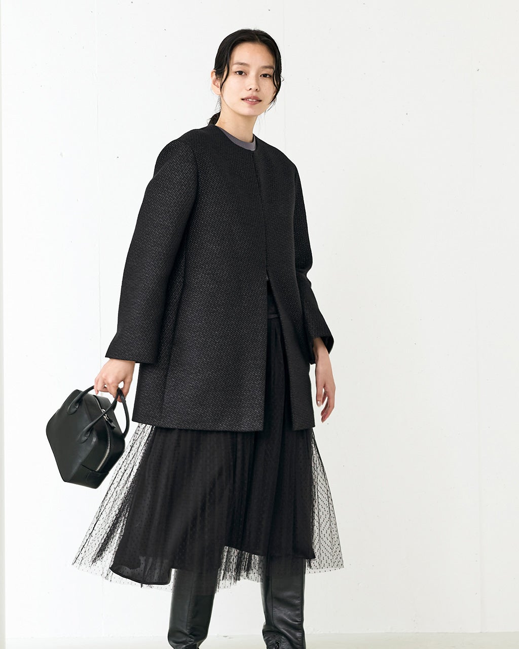 ドビーツイード・ロングジャケット/DoCLASSE