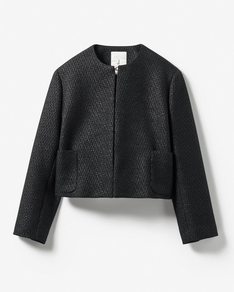 ドビーツイード・ショートジャケット 詳細画像 ブラック 8