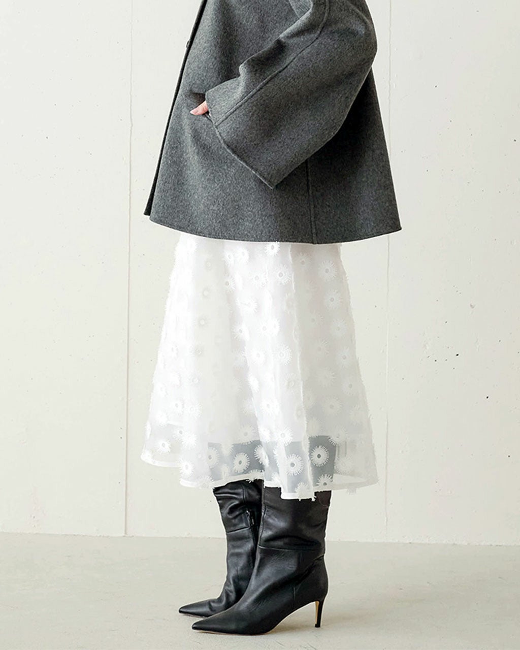 シアージャカード・フレアスカート/DoCLASSE