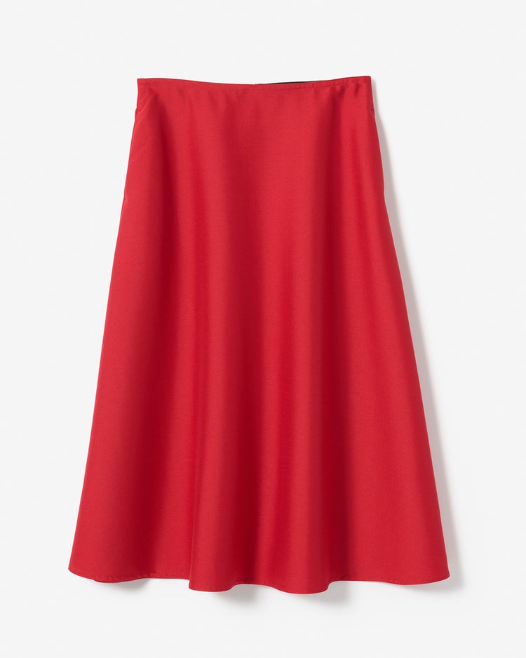 二重織り・Aラインスカート 詳細画像 レッド 8