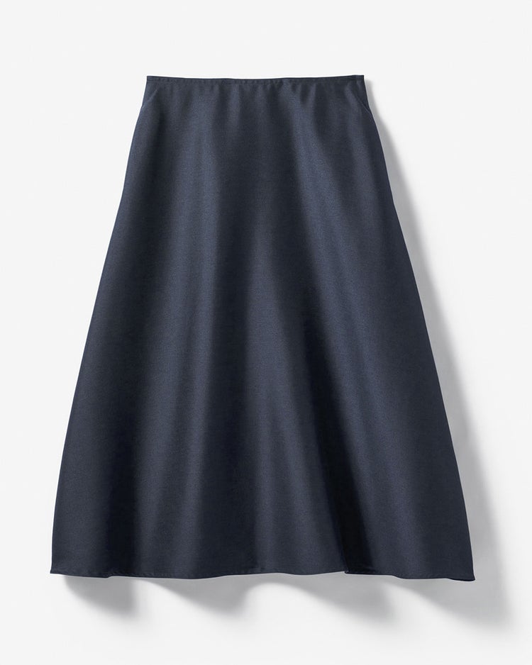 二重織り・Aラインスカート 詳細画像 ネイビー 3