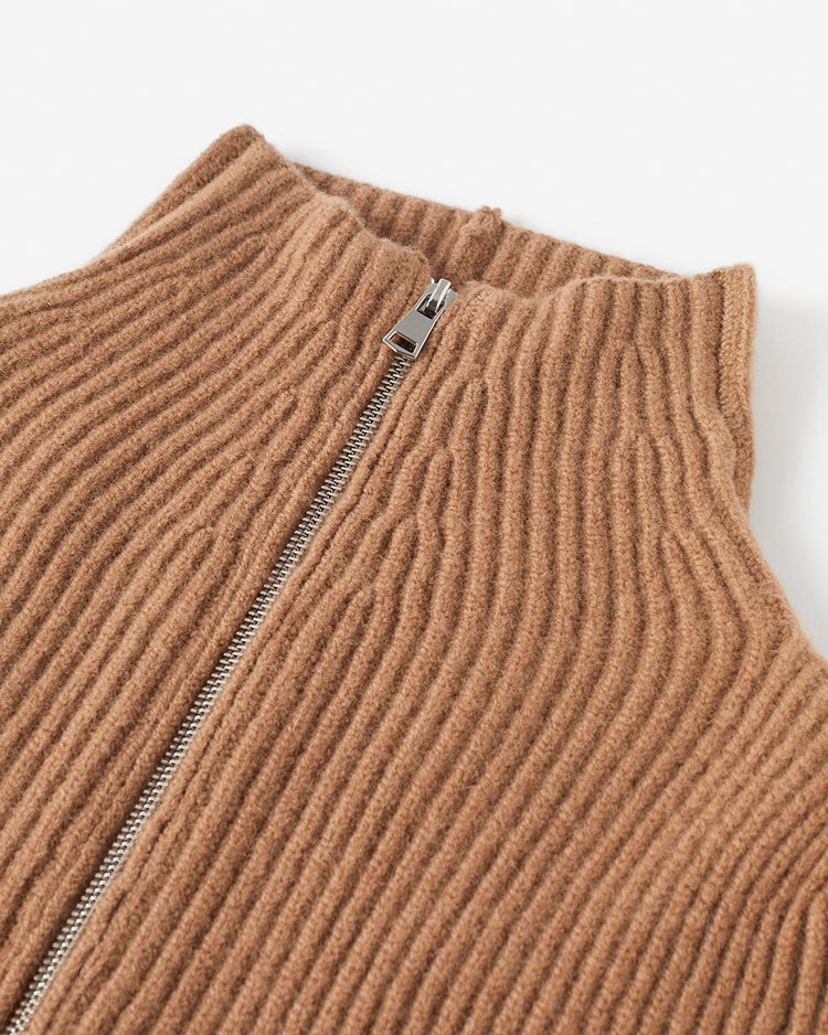 ボイルドウール・ジップジャケット 詳細画像 ブラウン 7