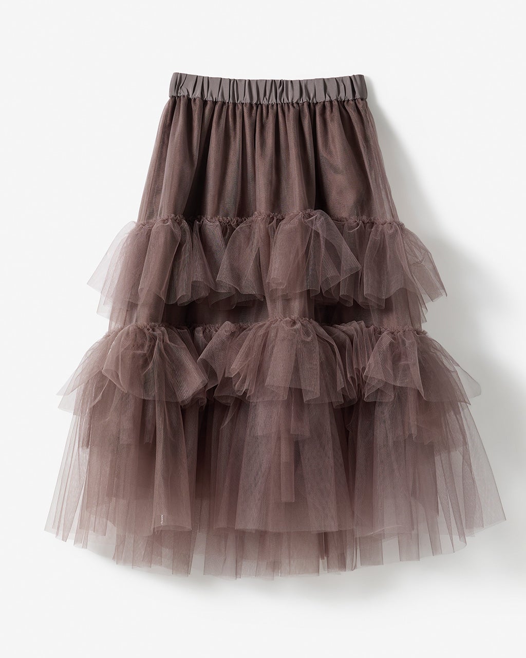 チュールフリル・ティアードスカート/40代50代からのレディース