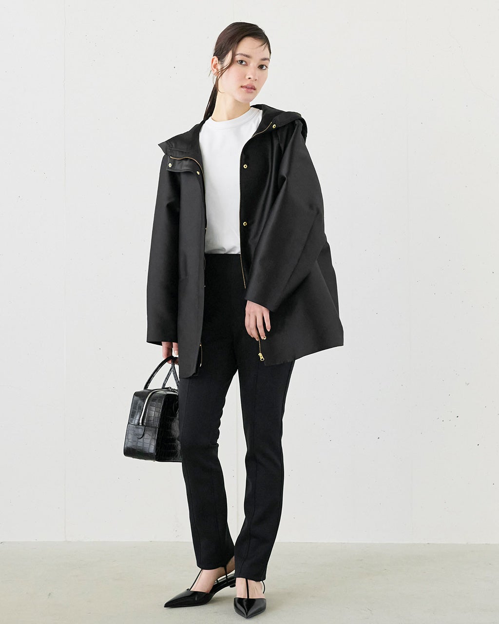 イタリアンタフタ・フードジャケット/DoCLASSE