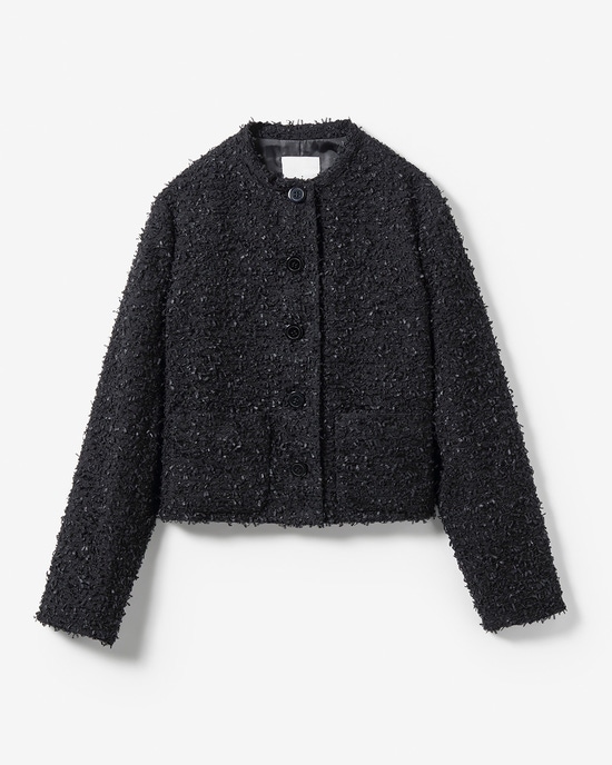 尾州ジャカード・ノーカラージャケット