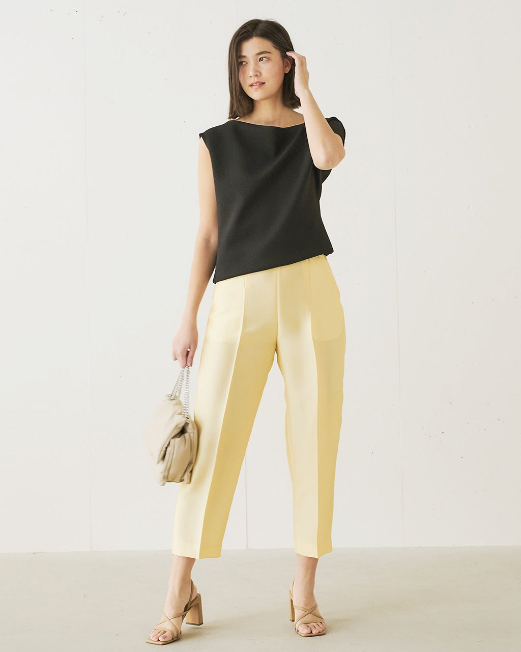 オクタダブルクロス・カーブテーパードパンツ/DoCLASSE