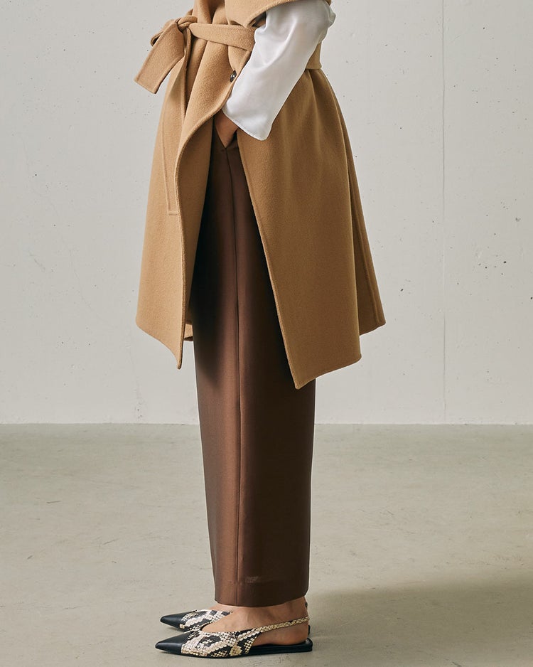 オクタダブルクロス・ギャザーパンツ 詳細画像 ブラウン 2