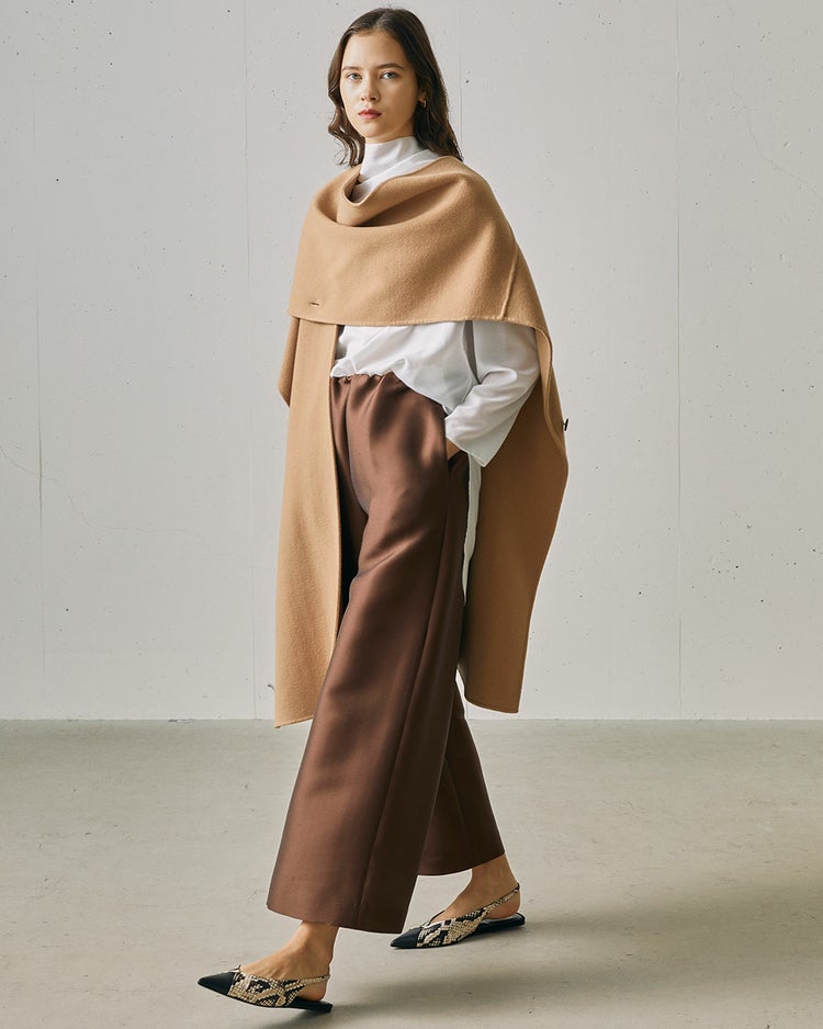 オクタダブルクロス・ギャザーパンツ 詳細画像 ブラウン 4