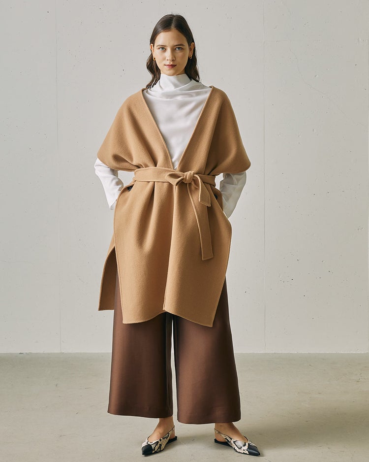 オクタダブルクロス・ギャザーパンツ 詳細画像 ブラウン 5