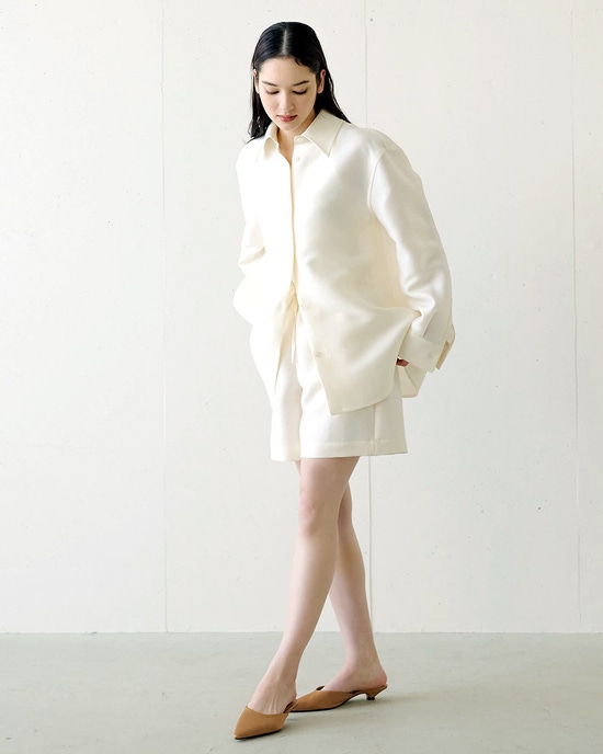 オクタダブルクロス・オーバーサイズシャツ