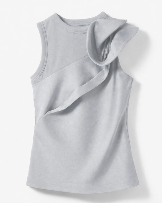 オクタダブルクロス・アシメフリルトップス