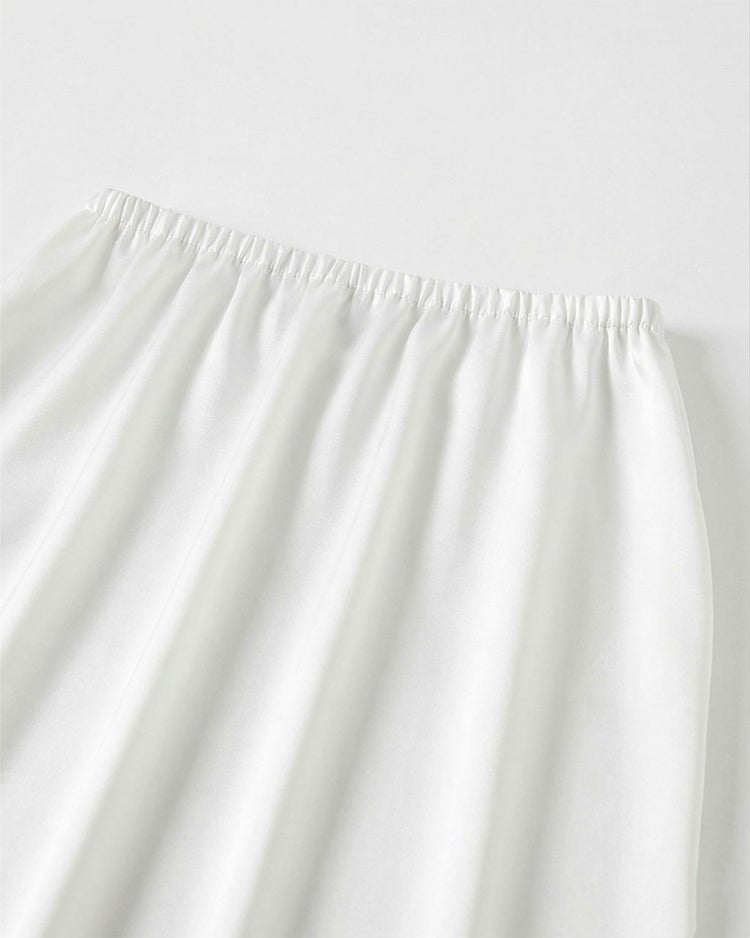 トリアセサテン・裾レーススカート 詳細画像 オフホワイト 3