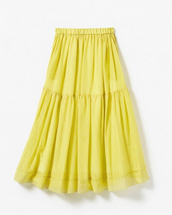 シルクコットン・ティアードスカート