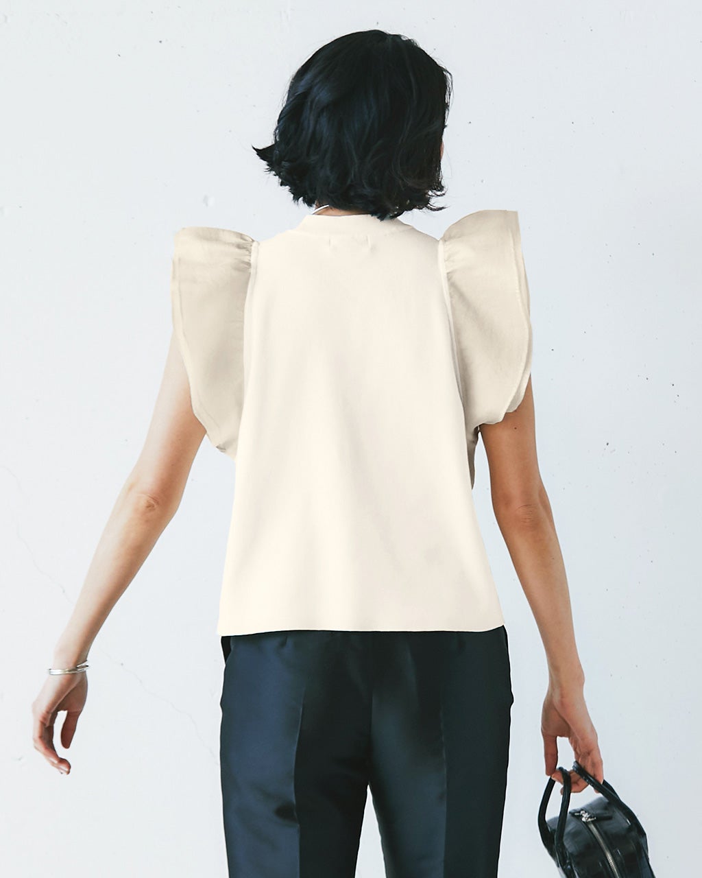 リネン混・シアースリーブトップス/40代50代からのレディース