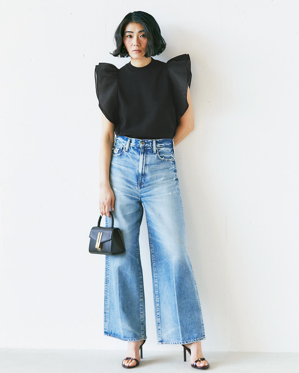 BLAMINK コットンリネンボリュームスリーブトップス BLAMINK コットンリネンボリュームスリーブトップス