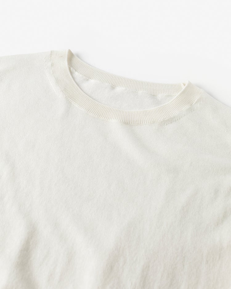 綿シルクニット・スリーブレストップス 詳細画像 ホワイト 2